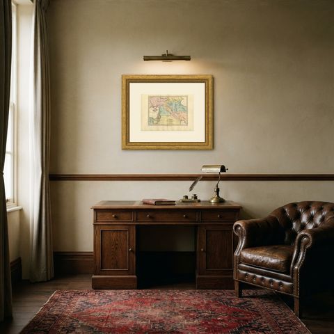 Antique Scripture Map of Mesopotamia and the Adjacent Countries, 1823, shown framed in a room, true to size