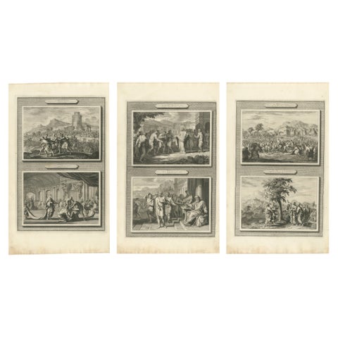 Acts of the Apostles, Six Biblical Scenes, Mortier Engravings, Amsterdam, 1700