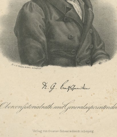 Karl Gottlieb Bretschneider, Generalsuperintendent, Lithograph, circa 1840, close-up 2