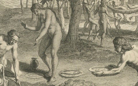 Healing and Funeral Rituals of the Paria Natives, imagined in 1734, close-up 3