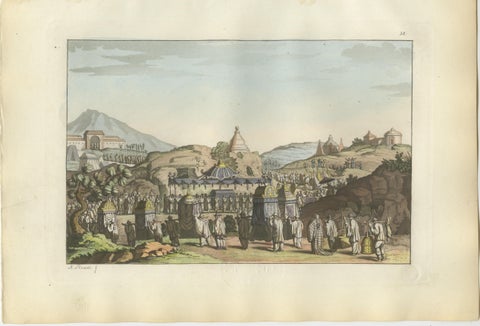 Chinese Ceremonial Processions, Hand-Colored Engravings from Ferrario, 1815, view 4