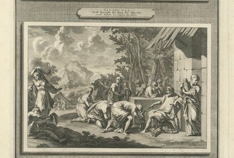 Antique Biblical Engravings, Mortier Amsterdam, Joseph Cycle, c.1700, close-up 4