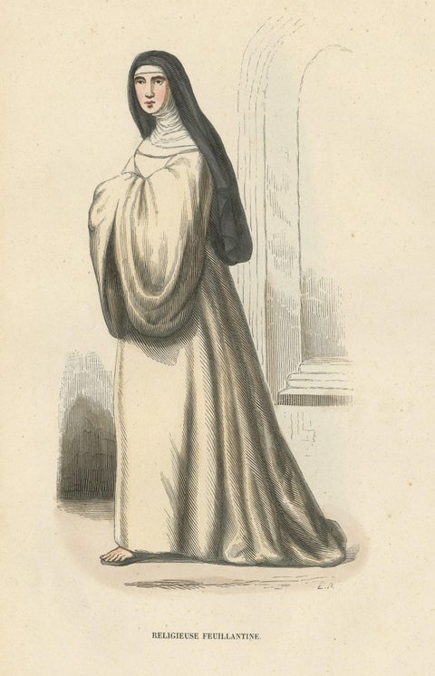 French Nun of the Order of Feuillantines, a Catholic Congregation, 1845, close-up 1
