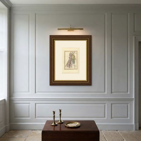 Canaan from the Flood to Moses and Joshua, Antique Hand-Colored Map, 1823, shown framed on a wall, true to size