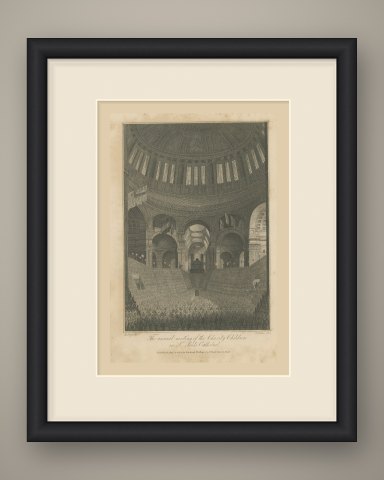 Annual Meeting of the Charity Children in St Paul's Cathedral, 1804, shown framed