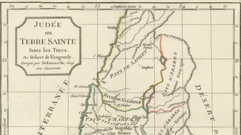 Judee ou Terre Sainte Map of the Holy Land and Jerusalem, c.1806, close-up 4