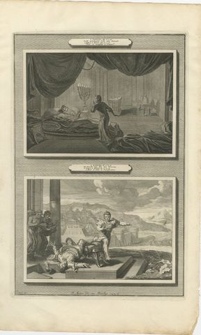 The Calling of Samuel and the Death of Eli, Mortier Bible circa 1700