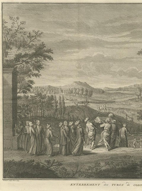 Antique Print of the Funeral at Constantinople by B. Picart, 1729, view 3