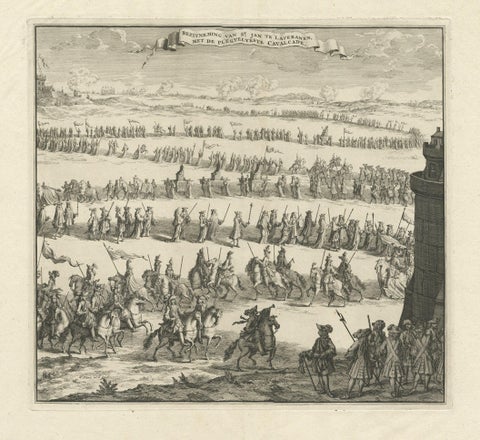 Procession of Horsemen and Cardinals During the Entrance of a New Pope, ca.1700, close-up 1