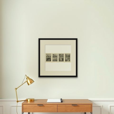 Acts of the Apostles, The Missions, Trials, and Miracles of Saint Paul, ca.1700, shown framed on a wall, true to size
