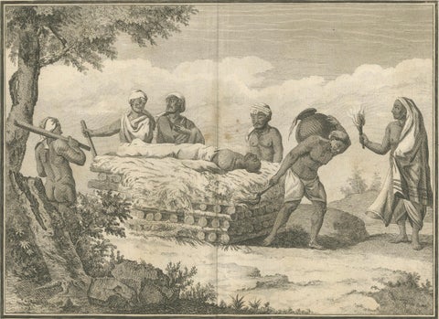 Hindu Funeral Ceremony, Vaishnavite Rites, Sonnerat Engraving, Paris 1806, close-up 5