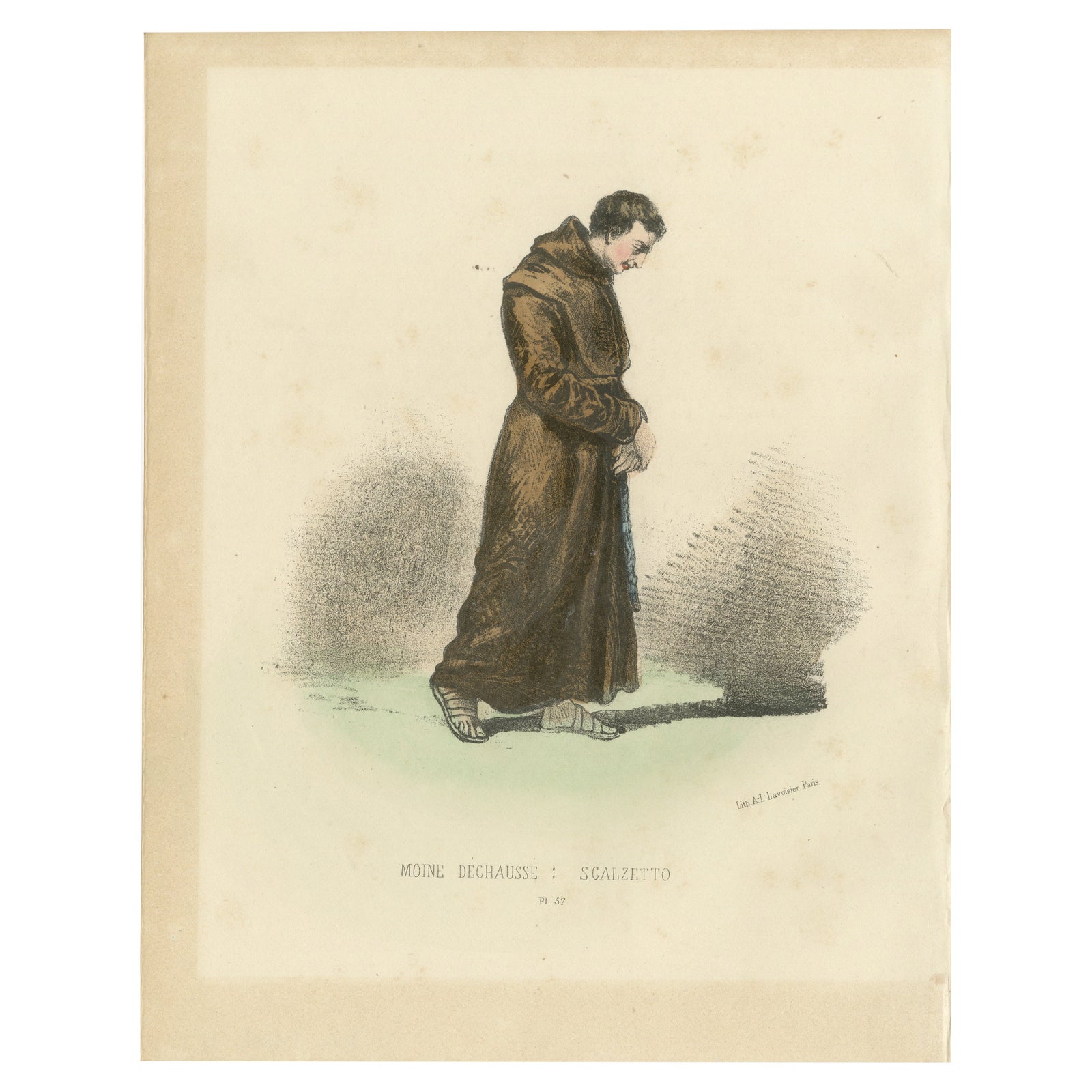 Passioniste, 1862 Litho of a Passionist Monk embodying Humility and Simplicity