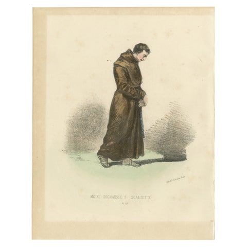 Passioniste, 1862 Litho of a Passionist Monk embodying Humility and Simplicity
