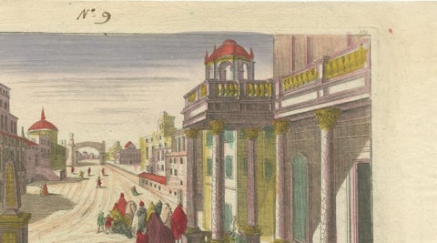 Optica Print of Joseph Sold to Potiphar in Egypt, circa 1770, Biblical Scene, close-up 6