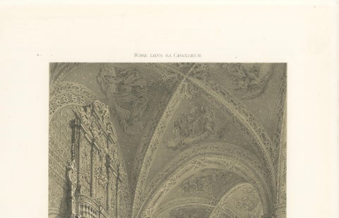 Santa Maria sopra Minerva, Rome, Gothic Church Interior, 1868, close-up 6