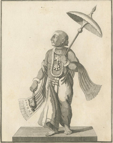 Unique 1806 Vamana Vishnu Dwarf Avatar Antique Print, Hindu Engraving, close-up 6