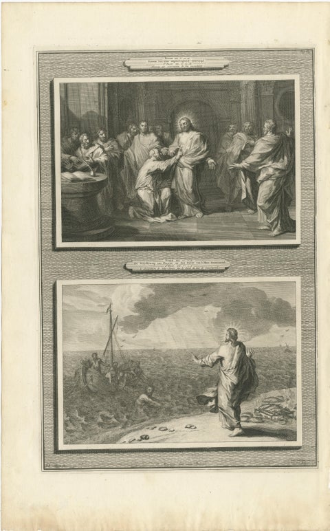 Life of Christ and the Apostles, Six Gospel Scenes, Mortier Engravings ca.1700, view 4