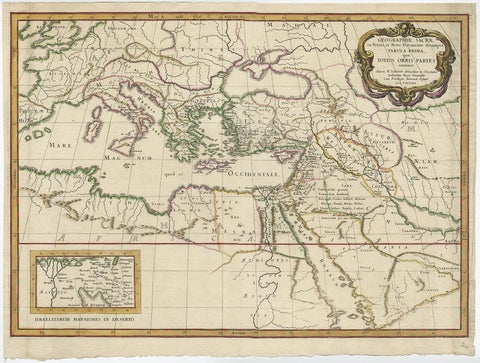 Antique Map of the Holy Land Described in the Old and New Testament, ca.1660, view 2