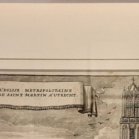 Framed View of St. Martin's Cathedral or Domkerk, Utrecht, The Netherlands, 1770, close-up 2