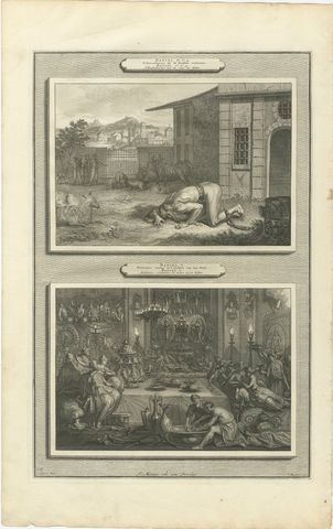 Nebuchadnezzar Among the Beasts and Belshazzar's Feast, Mortier, circa 1700, view 2