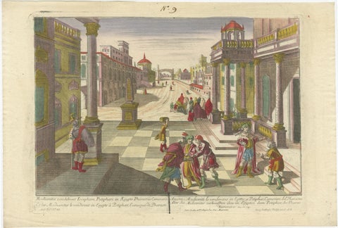 Optica Print of Joseph Sold to Potiphar in Egypt, circa 1770, Biblical Scene, view 2