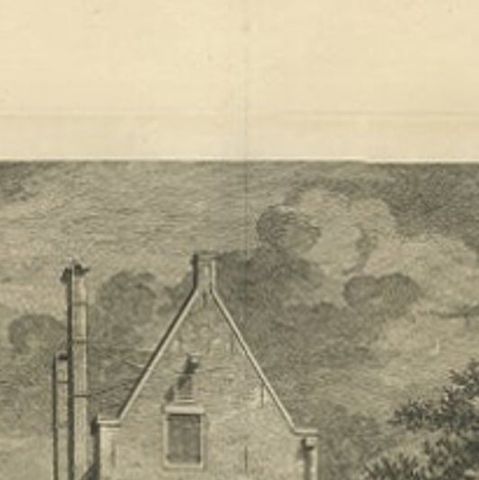 Antique Print of the 'Gasthuiskerk', Church in Amsterdam, the Netherlands, 1805, close-up 1