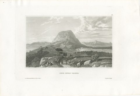 Antique Steel Engraved View of Mount Tabor, Holy Land, circa 1850, view 2
