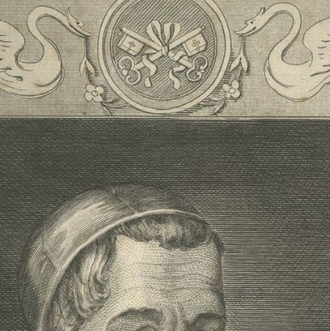 Antique Portrait of Pope Gregory XVI, 1845, close-up 1