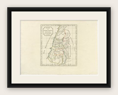 Judee ou Terre Sainte Map of the Holy Land and Jerusalem, c.1806, shown framed