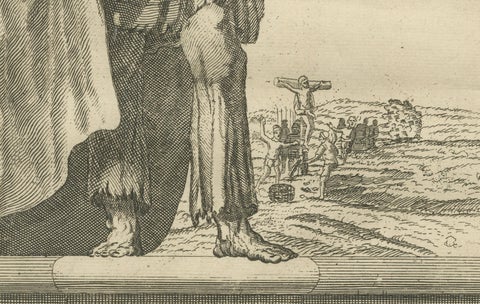 St. Philip Apostle Engraving, John I Calling of Philip c.1735, close-up 2