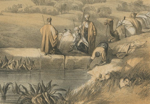 Chromolithograph of the Surroundings of Jerusalem, Biblical Landscape, ca.1862, close-up 2