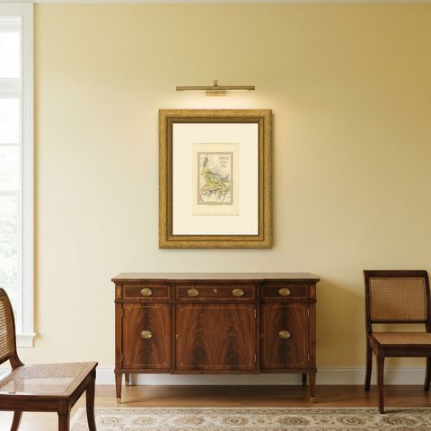 Antique Scripture Map of the Tribe of Gad, Hand-Colored, Wyld, 1823, shown framed in a room, true to size