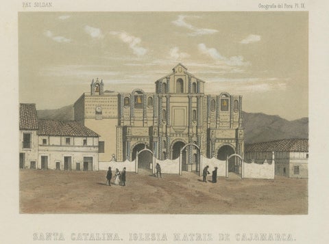 Hand-colored Views of Cajamarca, Santa Catalina Church & Thermal Springs, 1865, close-up 4