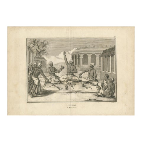 Hindu Priestly Assembly, Poutchari of Maarraami, Engraving, 1806