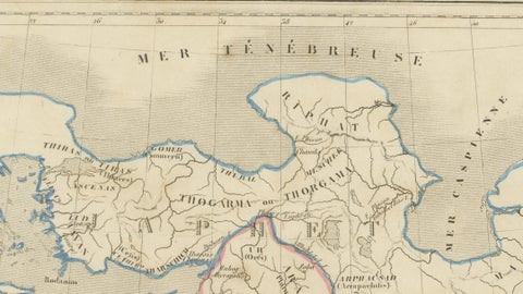 Antique Map of the Biblical Lands, Arabia and Canaan, Malte-Brun c.1820, close-up 5