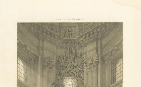 Chair of St Peter, Vatican, Baroque Masterpiece Interior, 1868, close-up 5