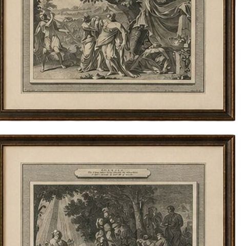 Genesis Narrative Engravings Set, Mortier Amsterdam, Flood to Babel Scenes 1700, close-up 2
