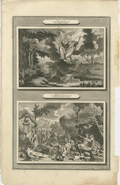 Creation of the World to Abraham Sacrifice, Genesis Engravings, 1700, view 5