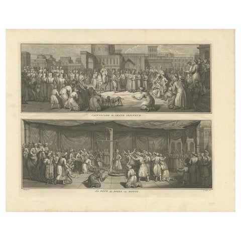 Antique Print of Religious Ceremonies by Picart, 1727