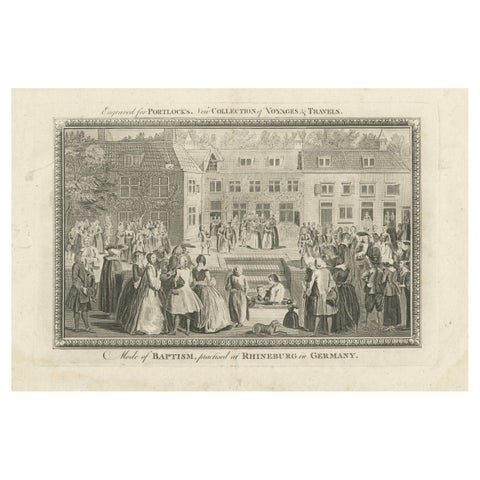 Baptism Ceremony of Rijnsburg Collegiants, Germany, Engraved for Portlock, 1790