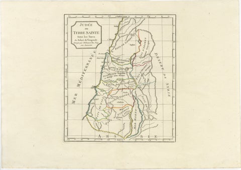 Judee ou Terre Sainte Map of the Holy Land and Jerusalem, c.1806
