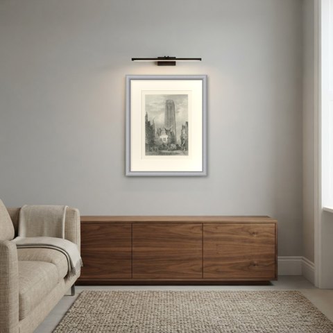 Malines Cathedral, Belgium, Antique Steel Engraving by J.J. Crew, circa 1877, shown framed in a room, true to size