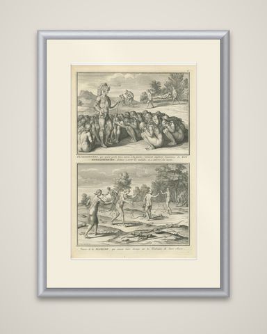 Florida Women Mourning Their Husbands, with Hermaphrodites in Ritual Service, shown framed