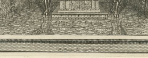 Dedication of Solomon's Temple and the Ark of the Covenant, Mortier, circa 1700, close-up 1