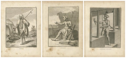 Hindu Ascetics and Priest, Saniassi, Pandaron, and Carepatré, 1806, view 2
