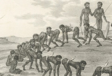 Indigenous Rituals and Ceremonies of New Holland, Published iin 1836, close-up 1