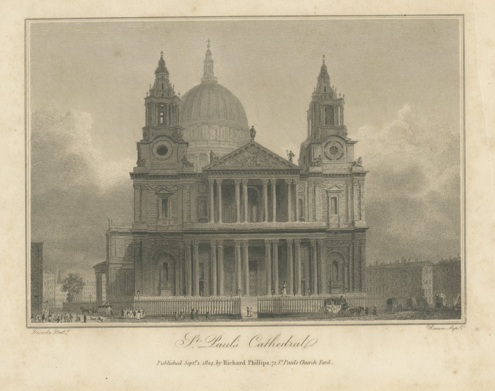 St Paul's Cathedral, the West Front, London, 1804