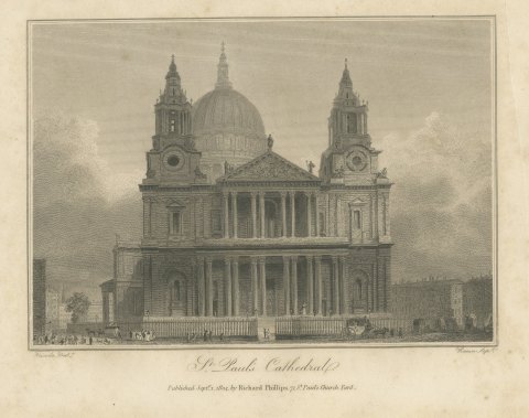 St Paul's Cathedral, the West Front, London, 1804