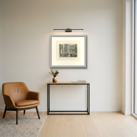 Restoration of Religion, Concordat Proclaimed, Antique Madou Lithograph, 1827, shown framed in a room, true to size