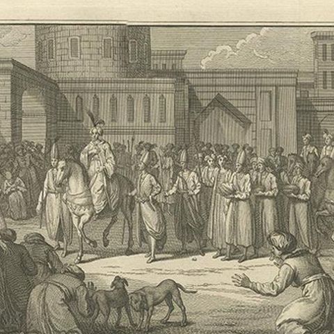Antique Print of Religious Ceremonies by Picart, 1727, close-up 1